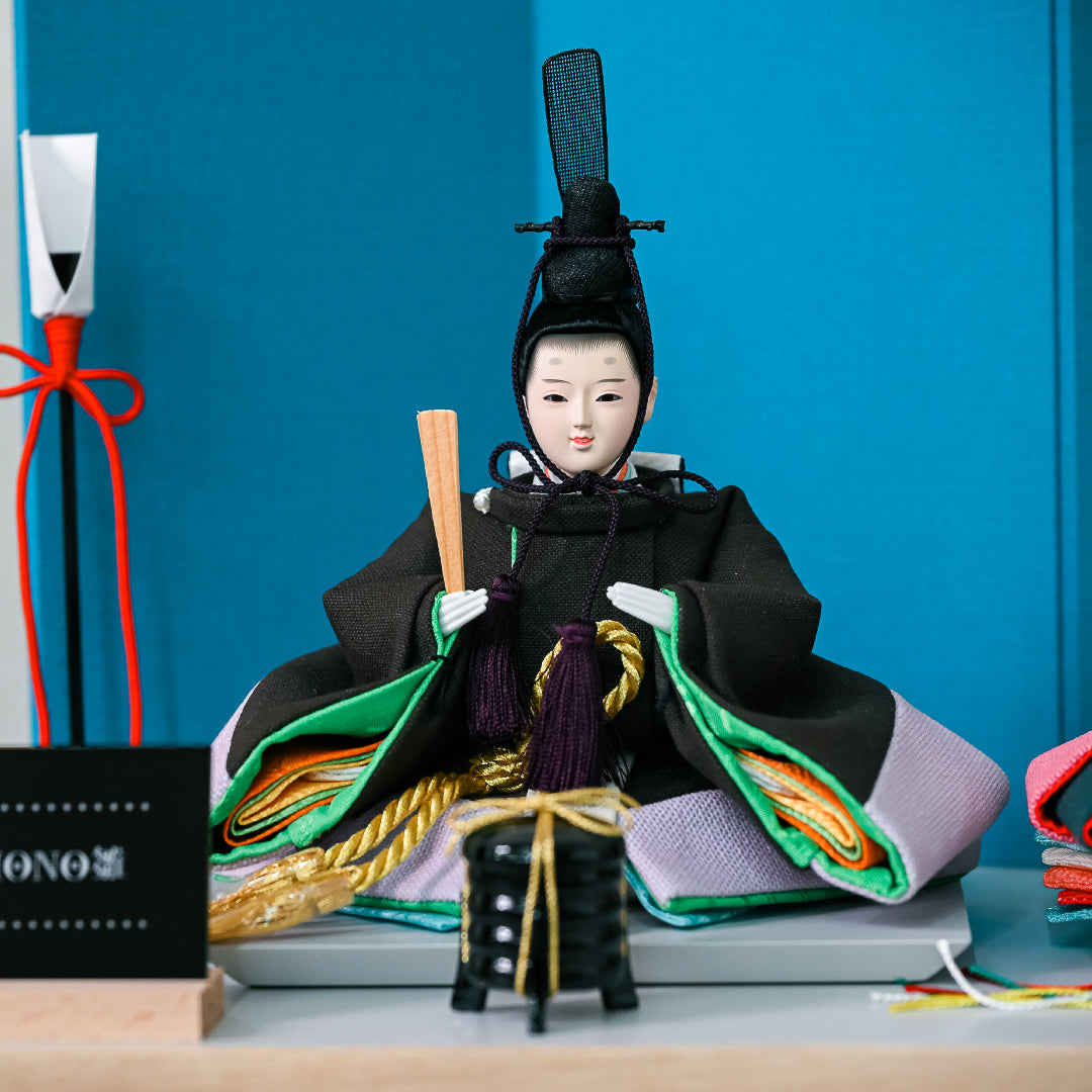 KIMONO Hina 2. Poupées en toile décoratives Prince et Princesse en matériaux vivants 