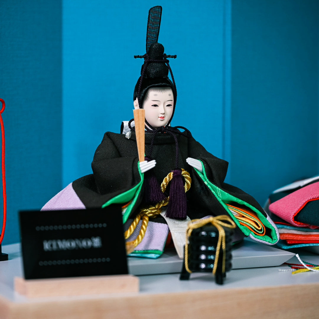 KIMONO Hina 2. Poupées en toile décoratives Prince et Princesse en matériaux vivants 