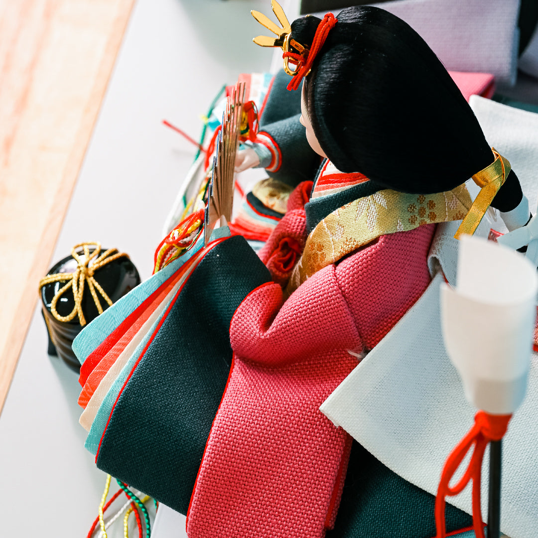 KIMONO Hina 2. Poupées en toile décoratives Prince et Princesse en matériaux vivants 