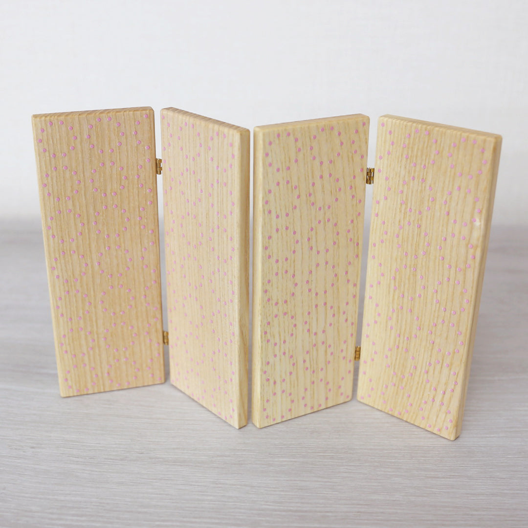 [toumei] Gold foil chopstick rest, wooden box, 5 pieces, Masuki Resin
