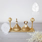 [toumei] Gold foil chopstick rest, wooden box, 5 pieces, Masuki Resin