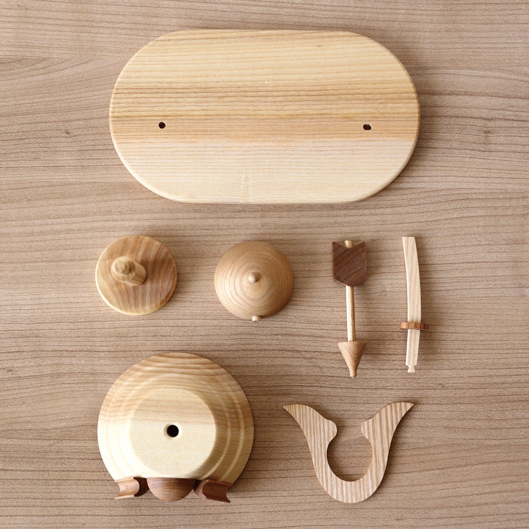 [toumei] Gold foil chopstick rest, wooden box, 5 pieces, Masuki Resin