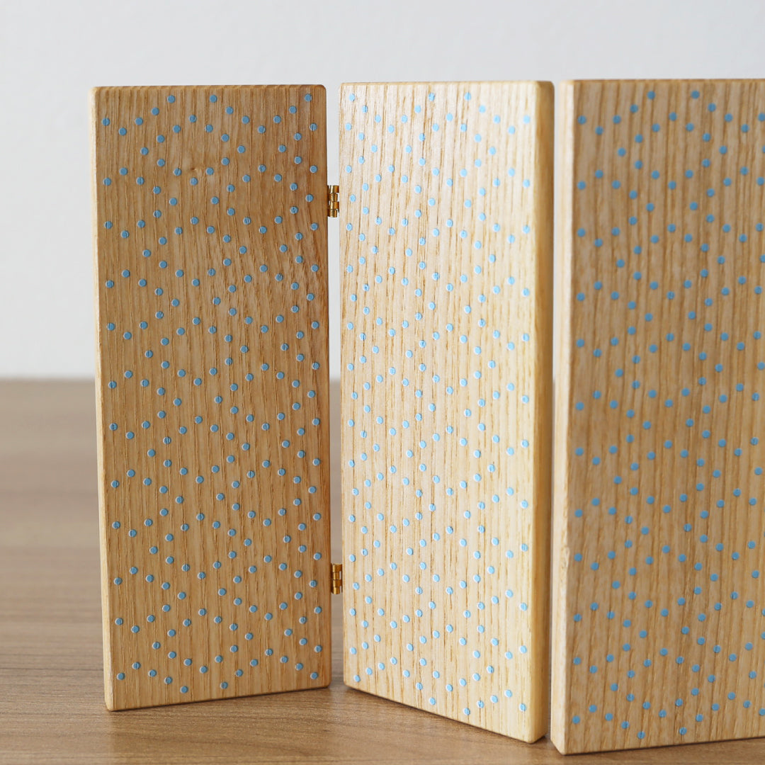 [toumei] Gold foil chopstick rest, wooden box, 5 pieces, Masuki Resin