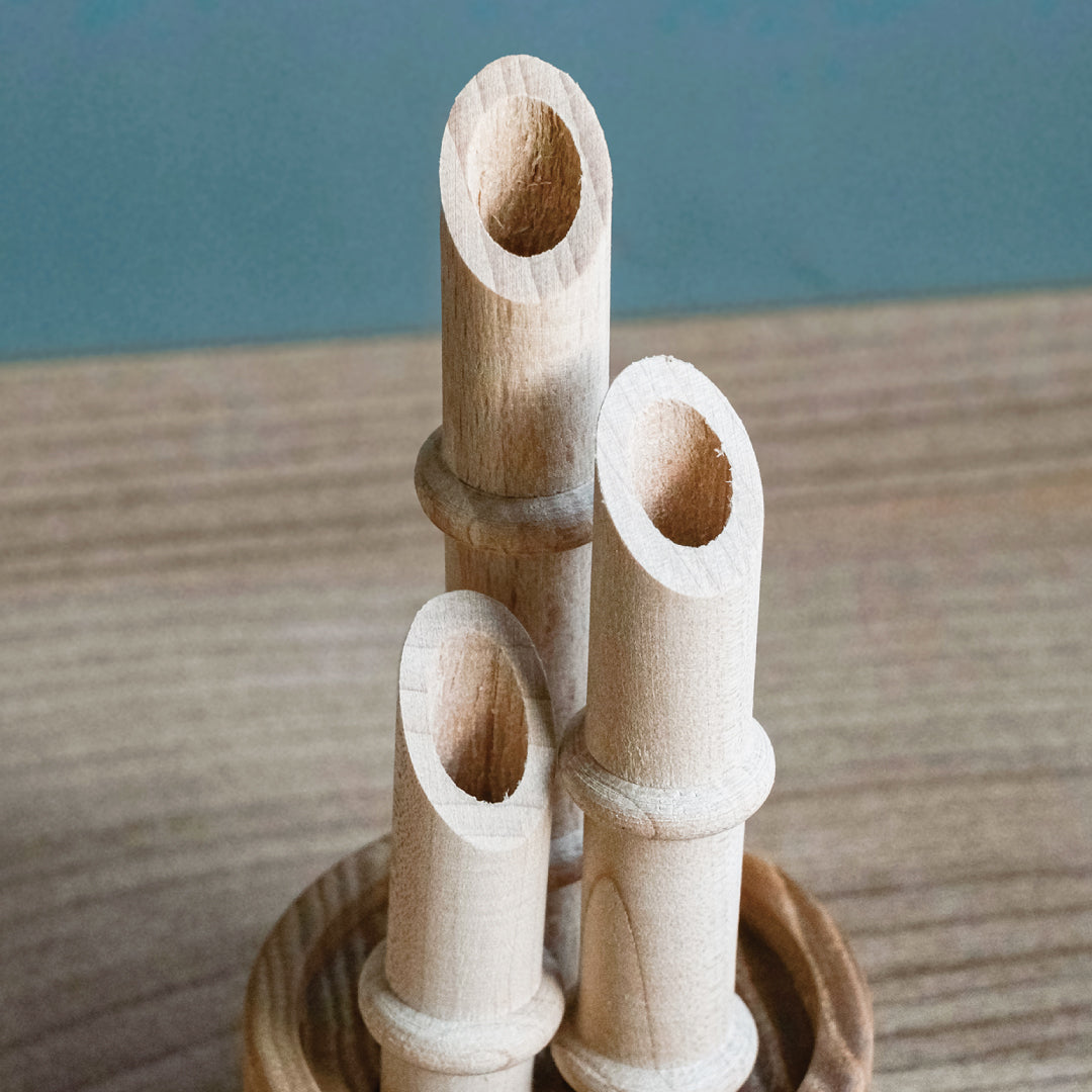 [toumei] Gold foil chopstick rest, wooden box, 5 pieces, Masuki Resin