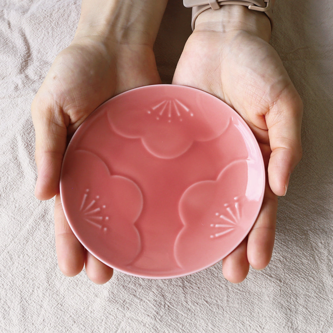 小皿セット-梅レリーフ- ｜ 徳永こいのぼり公式「晴れと暮らす」