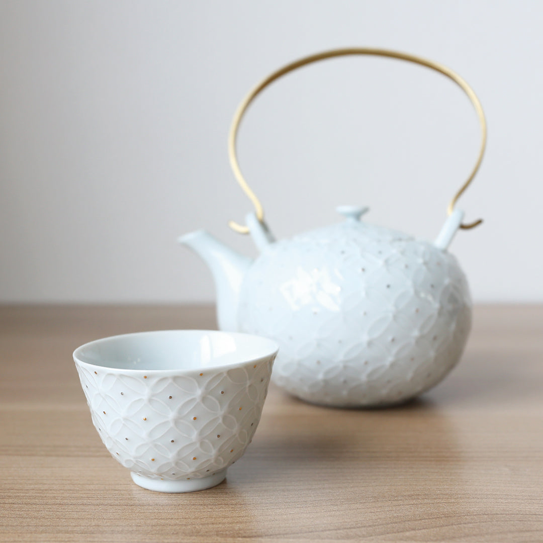 西川貞三郎商店】汲出し椀 白磁金銀彩 七宝紋大 ｜ 徳永こいのぼり公式