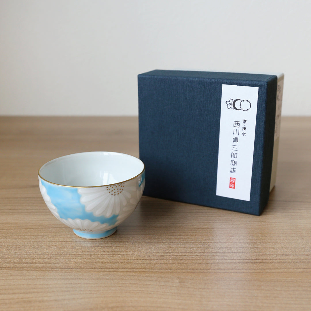 西川貞三郎商店】汲出し椀 白菊青地 ｜ 徳永こいのぼり公式「晴れと