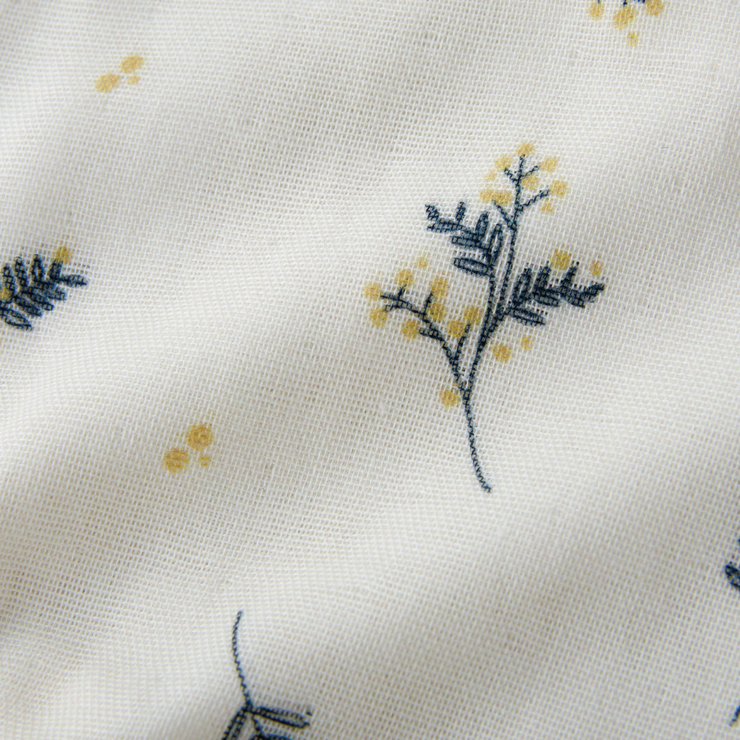 出産祝い 3点セット《 ミモザ 》スタイ＆ブルマ＆リブヘアバンド