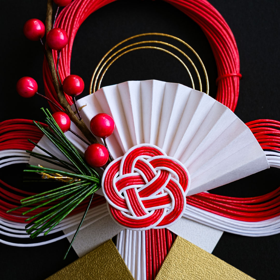 水引飾り 大 末広南天松 正月飾り しめ縄 – 晴れと暮らす