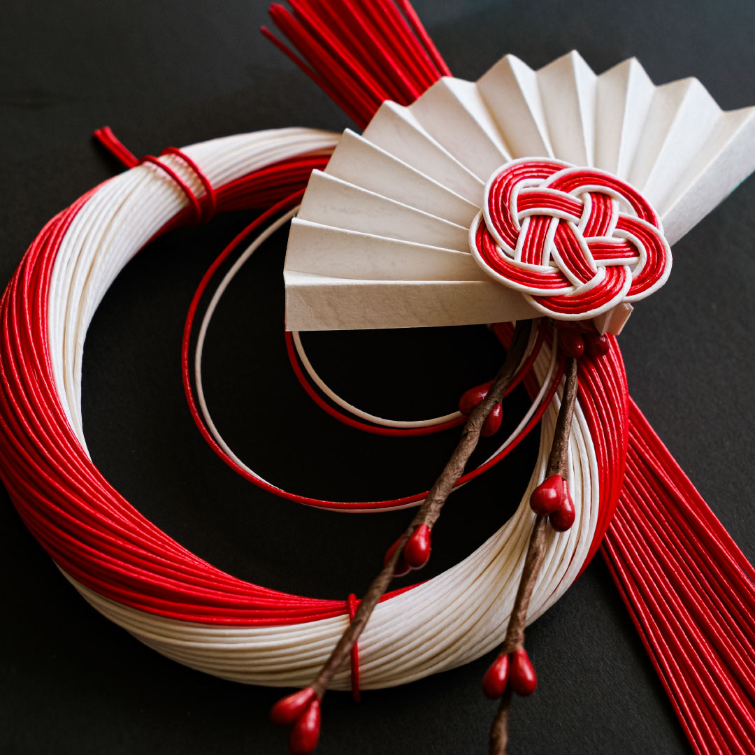 水引飾り つぼみ扇 正月飾り しめ縄 – 晴れと暮らす