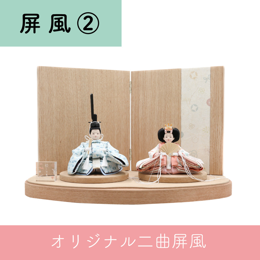 12号　三曲子供柄　屏風　雛人形　道具 12号三曲子供柄屏風雛人形道具