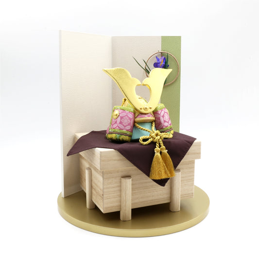 木目込み 奏 緑音兜 平飾り