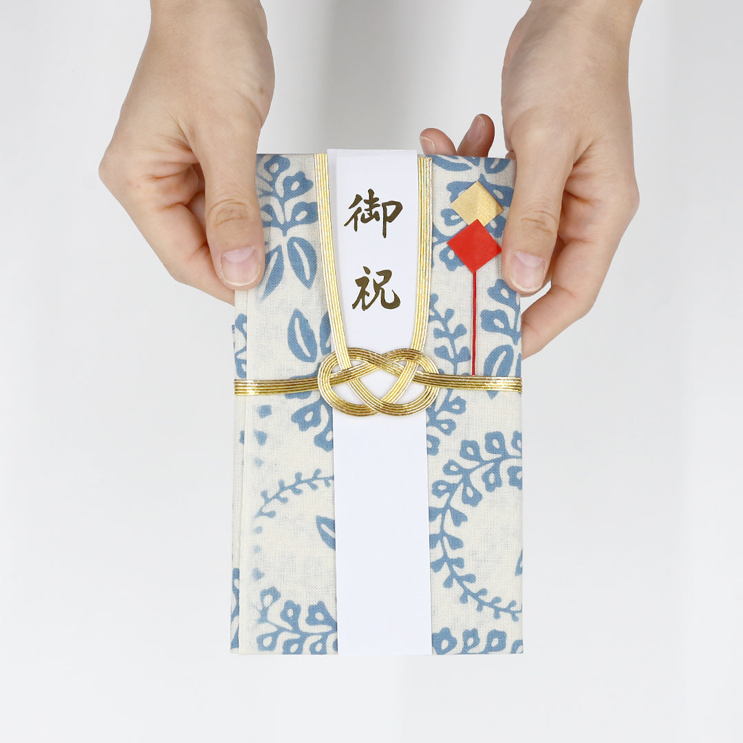 やさしい布のご祝儀袋　藤丸紋