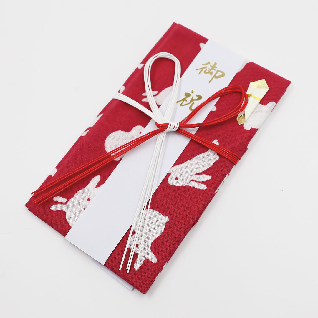 やさしい布のご祝儀袋　うさぎちらし