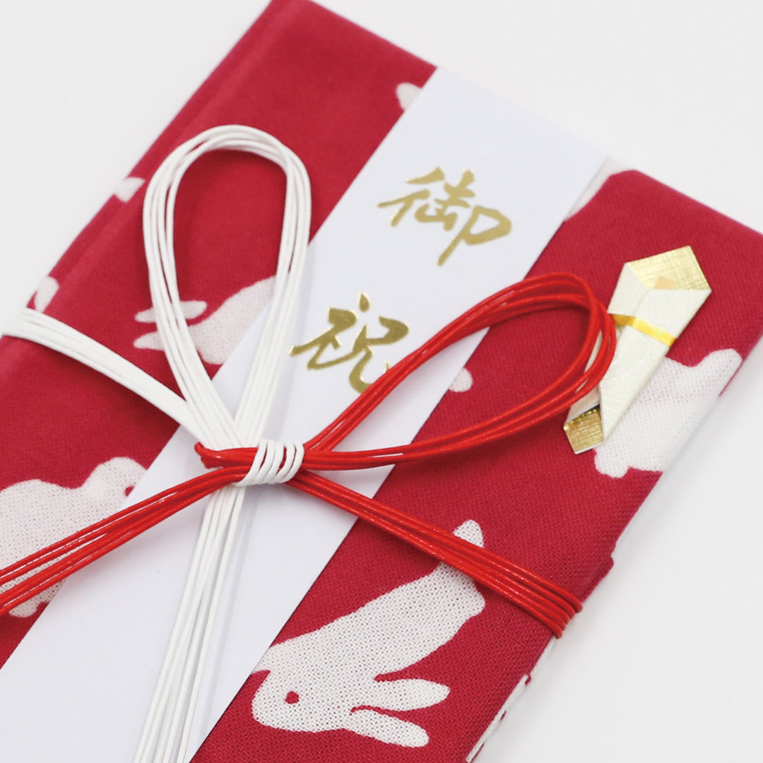 やさしい布のご祝儀袋　うさぎちらし