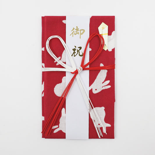 やさしい布のご祝儀袋　うさぎちらし