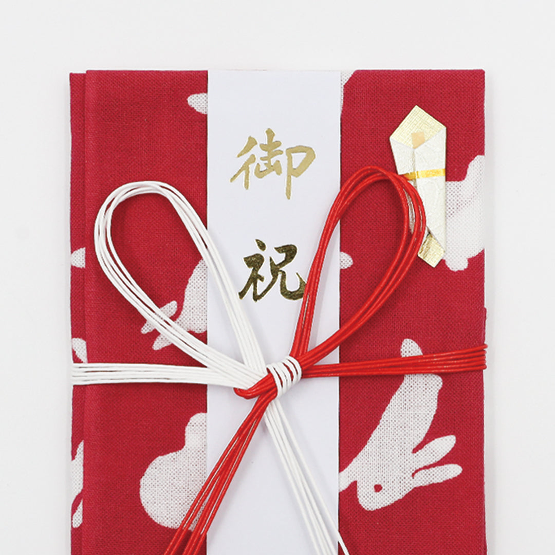 やさしい布のご祝儀袋　うさぎちらし