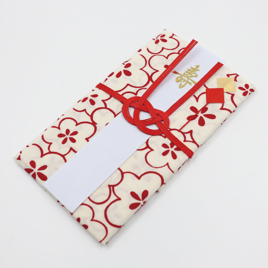 やさしい布のご祝儀袋　梅花紋