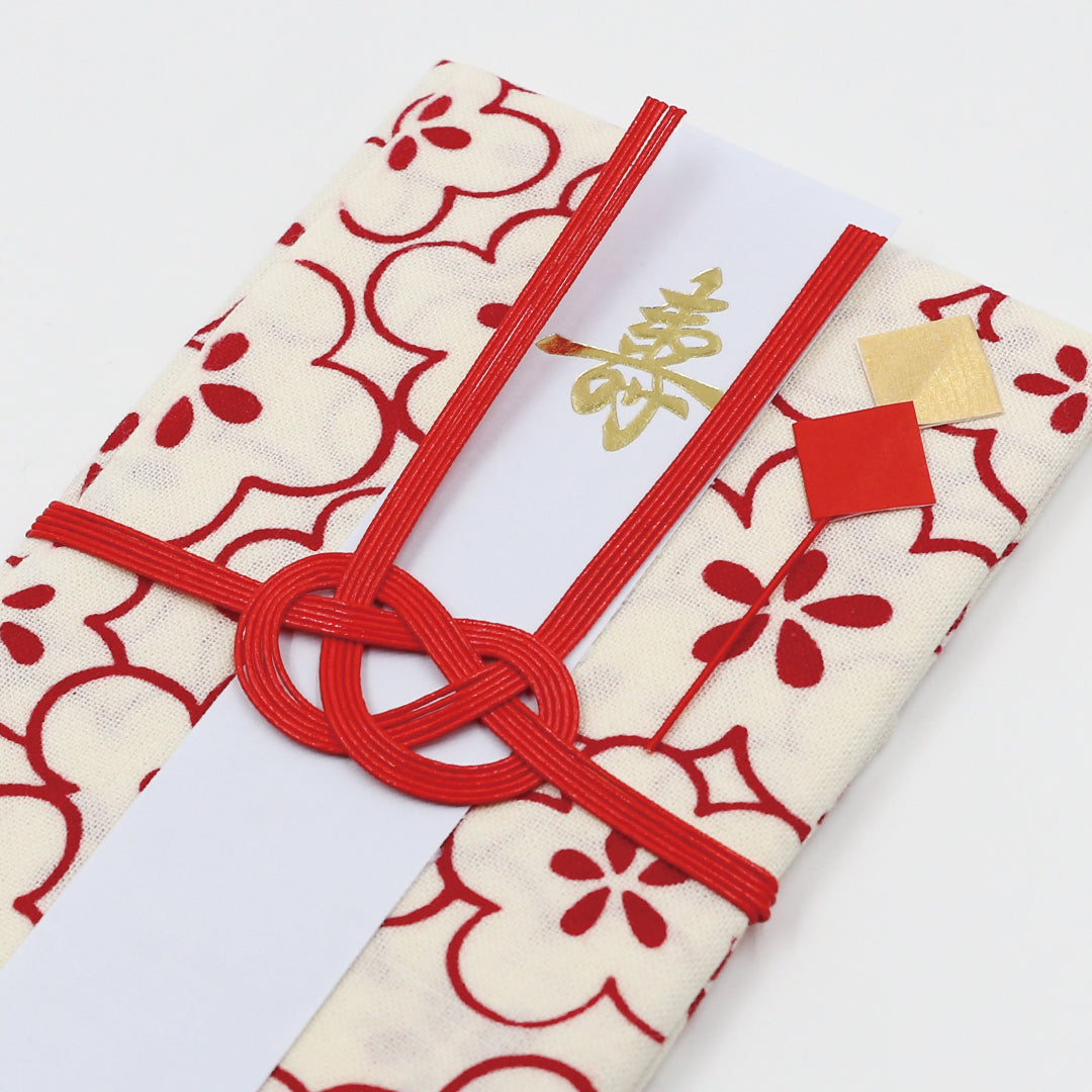 やさしい布のご祝儀袋　梅花紋