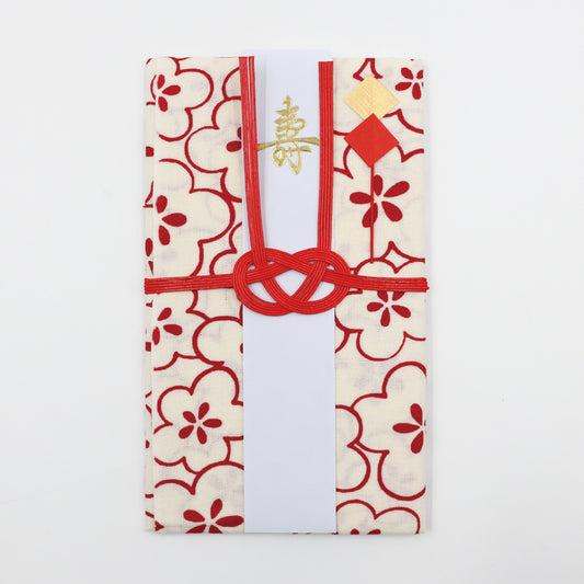 やさしい布のご祝儀袋　梅花紋