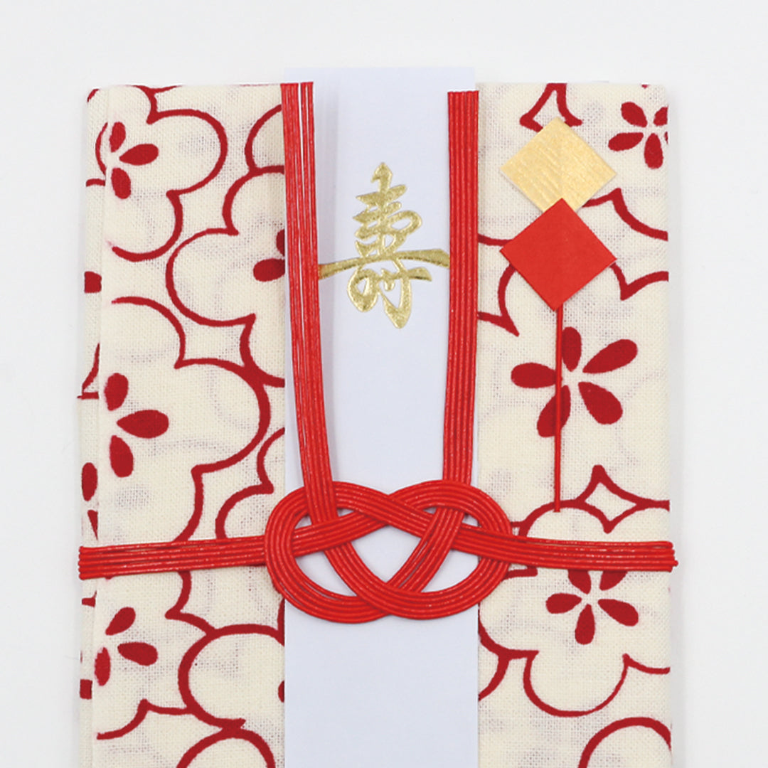 やさしい布のご祝儀袋　梅花紋