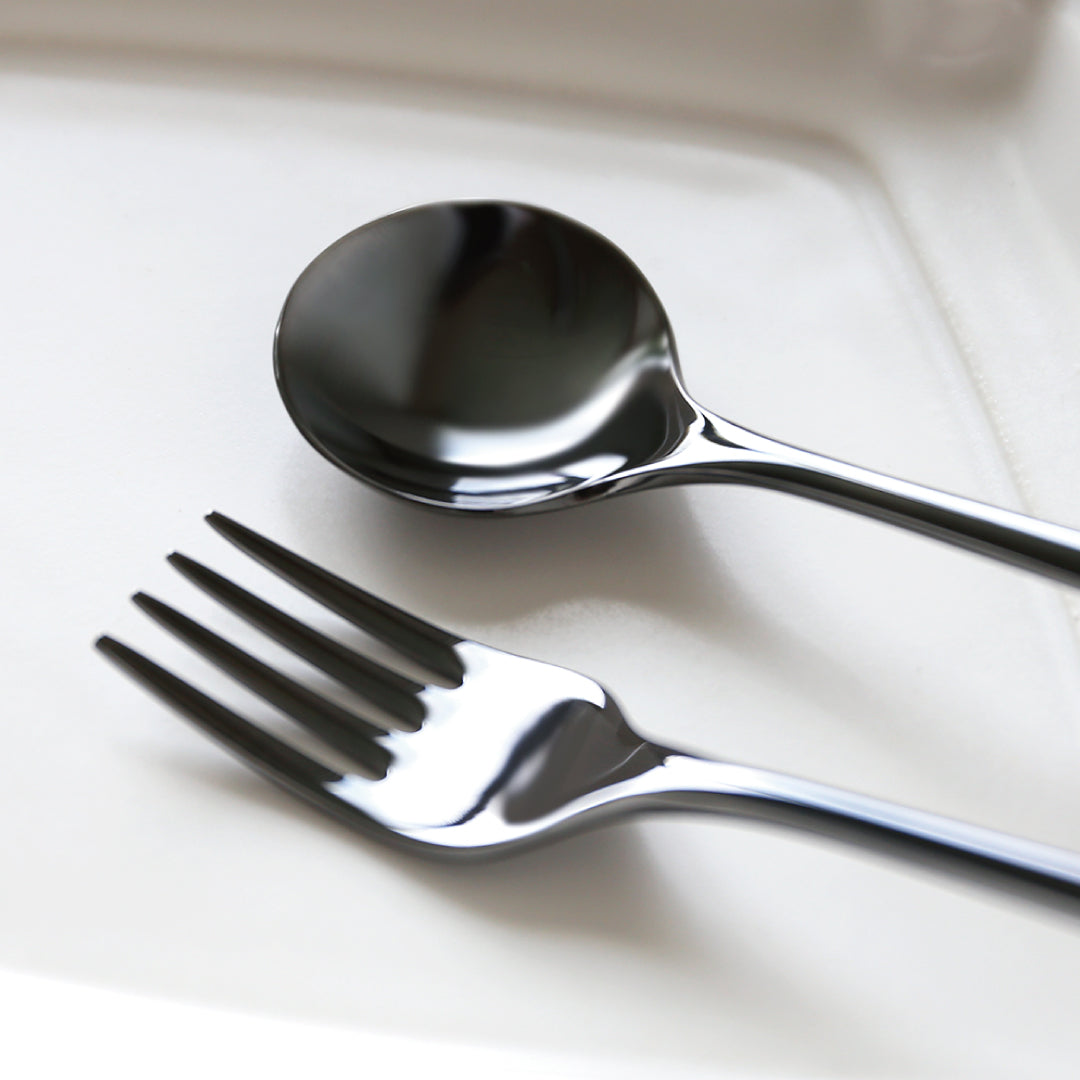② ネイタルデザイン プラットチャンプ プレート カトラリー ブラック 皿 FLAT PLATE 25 OUTDOOR STORE Ver. - NATAL DESIGN ONLINE SHOP