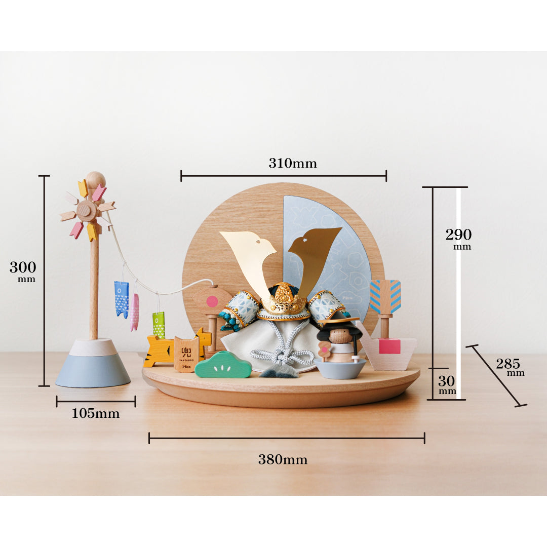 【Puca】TANTANGO兜　ボリュームセット【たんたんごセット】　本格コンパクト兜飾り　五月飾り　たんたんご　鯉のぼり