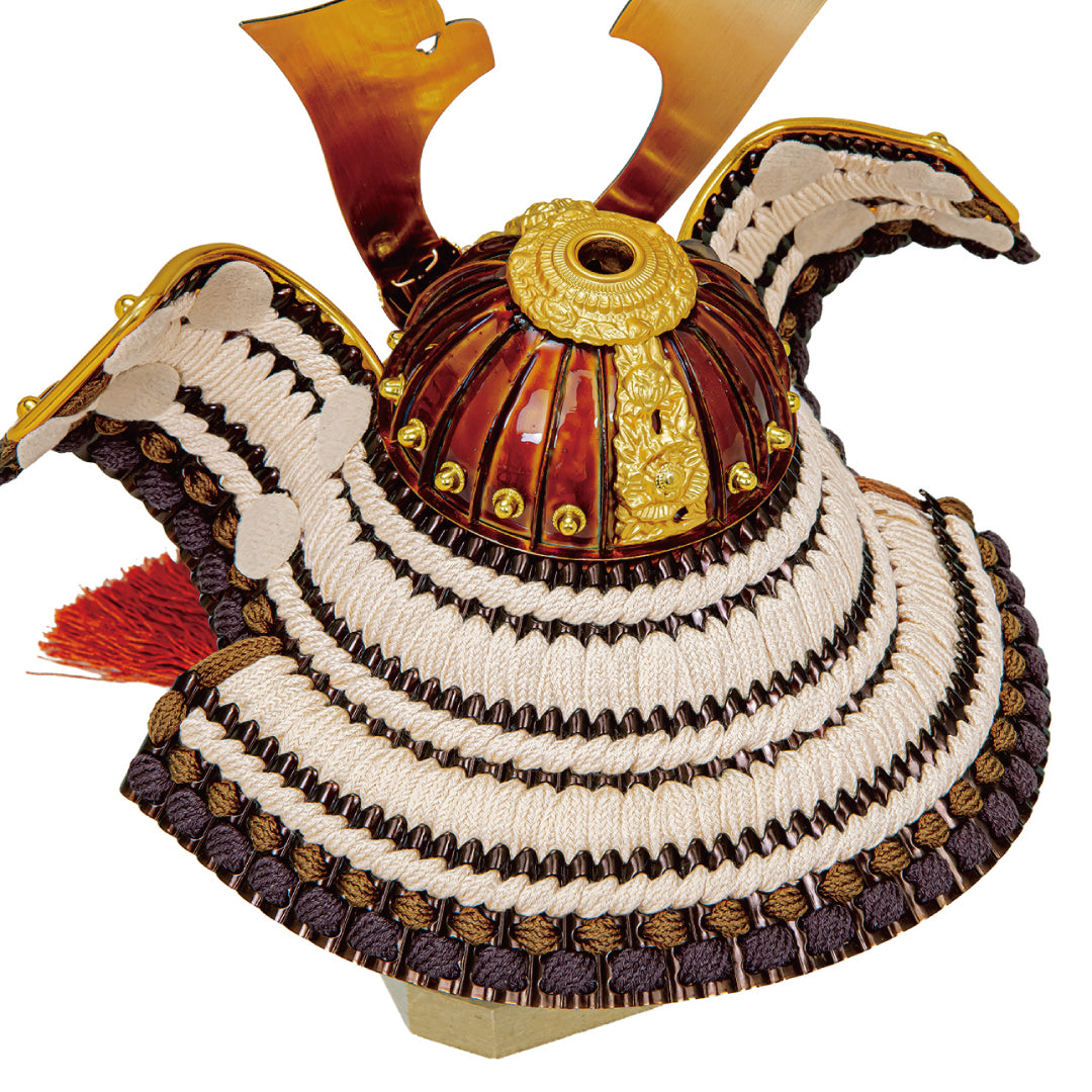 平安豊久作 銅色兜飾り　天翔　7号　間口40cm