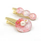 Set of 3 tsumami hair accessories (pink) 
