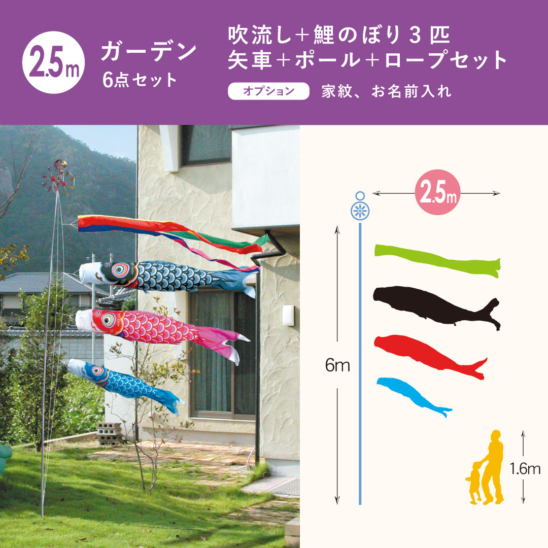 【友禅鯉】６点 ガーデンセット